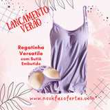 Regatinha Versatile Feminina - 2 em 1 - Com Sutiã Embutido